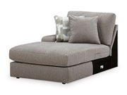 Ashley Furniture Lindon sectional with chaise, beige fabric, modern design, featuring plush cushions and a spacious seating arrangement.