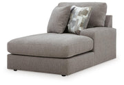 Ashley Furniture Lindon sectional with chaise, featuring plush upholstery and modern design, shown from an angled perspective.