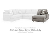 Ashley Furniture Lindon sectional with chaise, beige fabric sofa with cushions and modern design, living room setting.