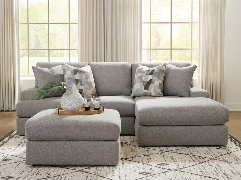 Ashley Furniture Lindon living room set featuring a sofa and loveseat with neutral fabric upholstery and modern design.