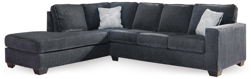 Ashley Furniture Altari sectional with chaise, featuring plush upholstery and modern design, shown in a contemporary living room setting.