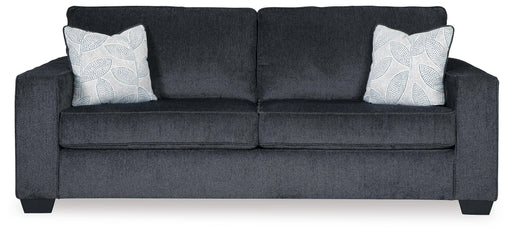 Ashley Furniture Altari Sofa Sleeper with plush fabric upholstery and convertible sleeper feature, shown in a modern living room setting.