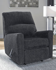 Ashley Furniture Altari recliner with plush upholstery and wooden legs, showcasing a comfortable, modern design.
