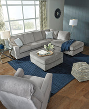 Oversized Ashley Furniture Altari accent ottoman with plush fabric and stylish design, ideal for living room decor.