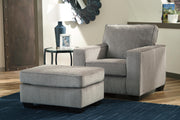 Ashley Furniture Altari living room set with sofa, loveseat, and armchair in neutral fabric, modern design with plush cushions.