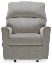 Ashley Furniture Altari recliner with plush upholstery, showcasing a comfortable, modern design from a head-on view.