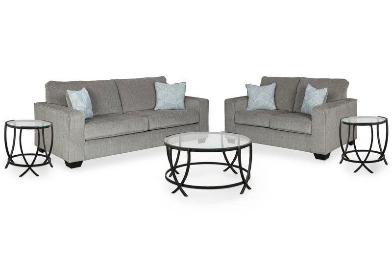 Ashley Furniture Altari living room set with sofa and armchair, featuring plush upholstery and contemporary design.