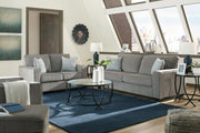 Ashley Furniture Altari sofa sleeper with fabric upholstery, showcasing a modern design with plush cushions and a compact sleeping area.