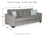 Ashley Furniture Altari sleeper sofa with plush fabric, modern design, and a fold-out bed for versatile seating and sleeping options.
