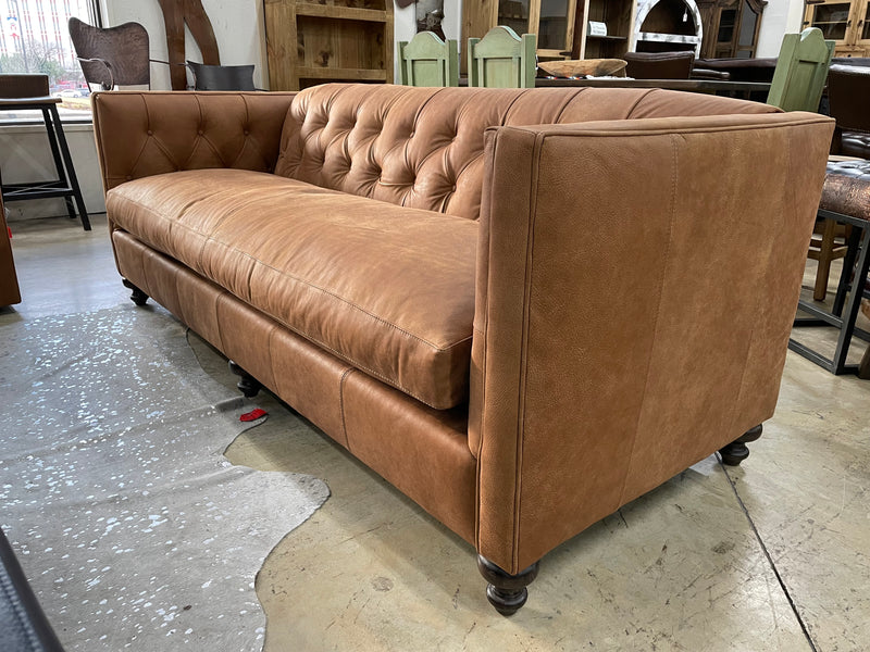 Leather Tufted Sofa Model 7771L10 by Mayo Furniture