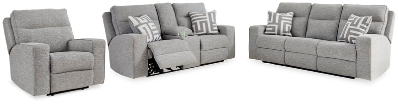 Ashley Furniture Biscoe living room set with sofa and armchair in a modern design, featuring neutral upholstery and wooden accents.