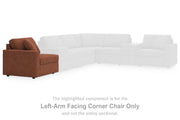 Ashley Furniture Modmax balanced sectional with built-in audio and storage consoles, featuring modern design and plush seating.