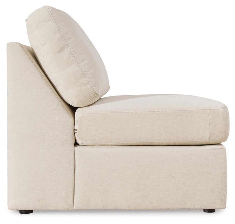 Ashley Furniture Modmax sectional with built-in audio and storage consoles, featuring a modern, balanced design and plush seating.