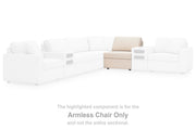 Ashley Furniture Modmax sectional with built-in audio and storage consoles, featuring modern design and plush cushions.