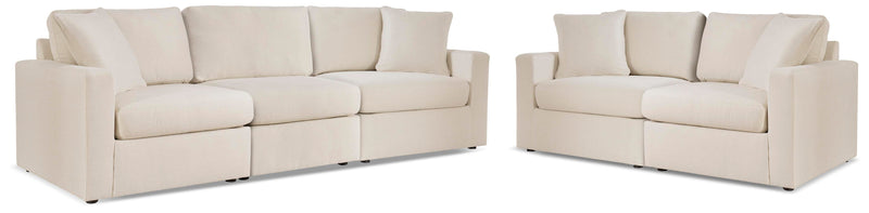Ashley Furniture Modmax living room set with sectional sofa and matching armchair in a modern, stylish living room arrangement.