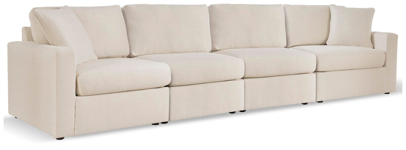 Ashley Furniture Modmax living room set featuring a sofa, loveseat, and armchair with modern upholstery and stylish design