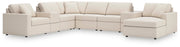 Ashley Furniture Modmax sectional with chaise, showing modern sectional sofa with plush cushions and sleek design.
