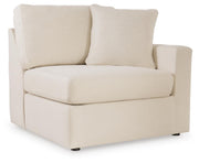 Ashley Furniture Modmax sectional with built-in audio and storage consoles, shown from an angled view.