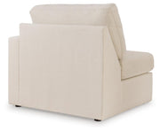 Ashley Furniture Modmax sectional with built-in audio, storage consoles, and plush seating, shown from the back view.
