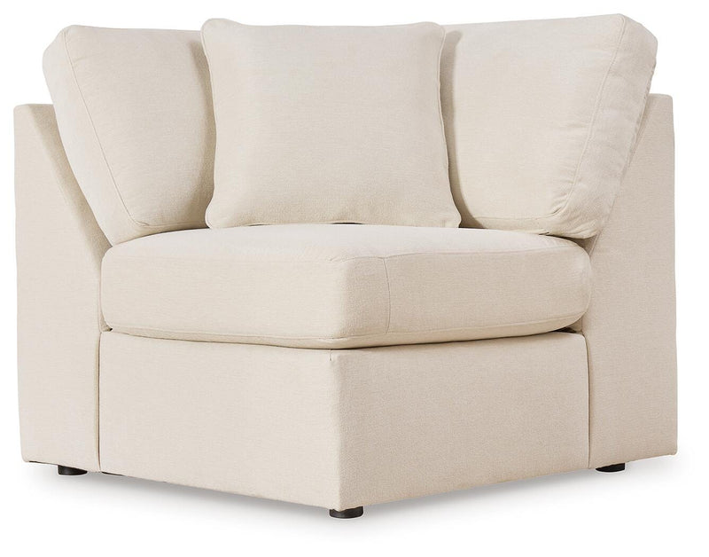Ashley Furniture Modmax balanced sectional sofa with built-in audio and storage consoles, showing plush cushions and modern design.