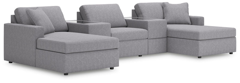 Ashley Furniture Modmax Pit Sectional sofa with modern design, featuring plush cushions and a sleek, contemporary style.