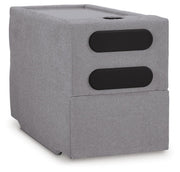 Ashley Furniture Modmax balanced sectional with audio and storage consoles, showing a modern sectional sofa with built-in features.