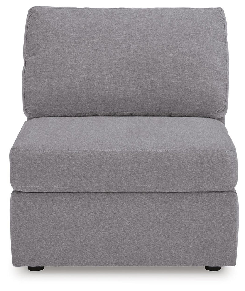 Ashley Furniture Modmax 6-piece sectional sofa with plush cushions and modern design, shown from a head-on view.