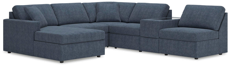 Ashley Furniture Modmax sectional with chaise, featuring plush fabric and modern design for comfortable seating.