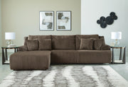 Ashley Furniture Top Tier sectional sofa chaise with plush upholstery and modern design, viewed from the closed position.