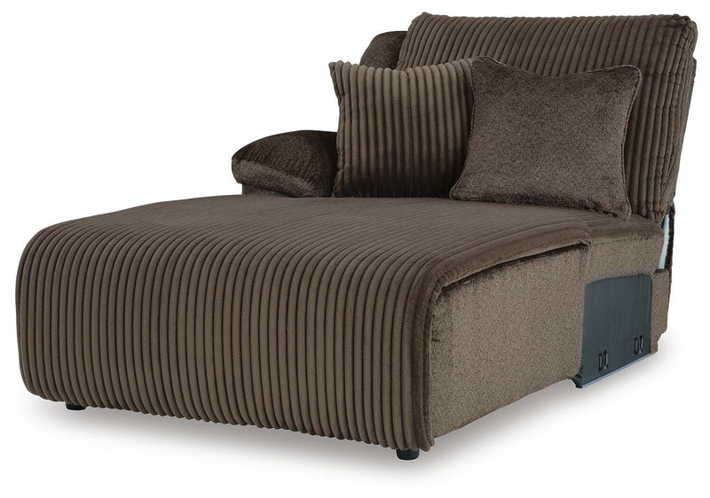 Ashley Furniture Top Tier sofa chaise sectional with plush cushions and modern design, shown from an angled view.