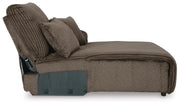 Ashley Furniture Top Tier sectional sofa chaise with plush fabric, featuring a spacious design and modern style.