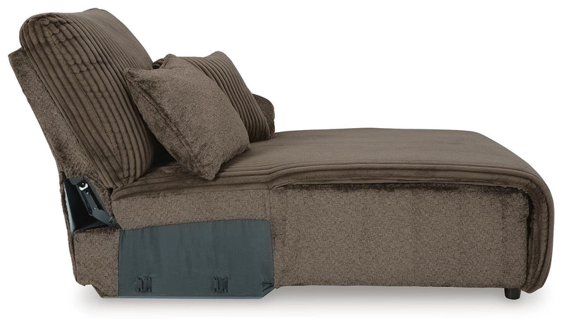 Ashley Furniture Top Tier sectional sofa chaise with plush fabric, featuring a spacious design and modern style.