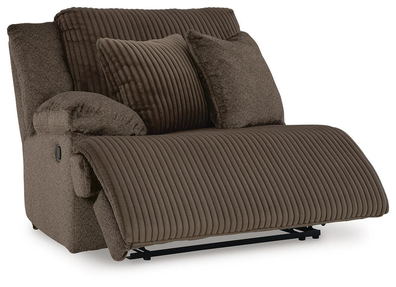 Ashley Furniture Top Tier sectional sofa chaise with open corner design, showcasing plush fabric and modern living room style.