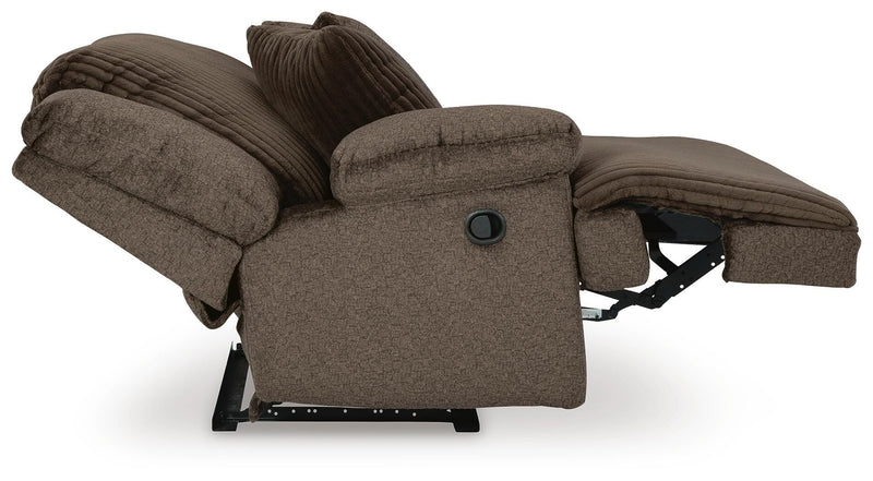 Open side view of Ashley Furniture Top Tier Sofa Chaise Sectional showing plush fabric and modern sectional design.