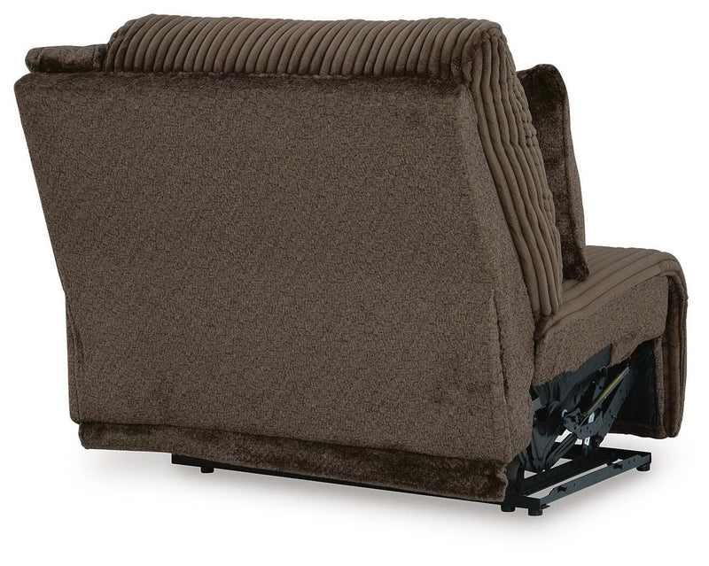 Ashley Furniture Top Tier sofa chaise sectional with black fabric, featuring a comfortable chaise lounge and modern design.