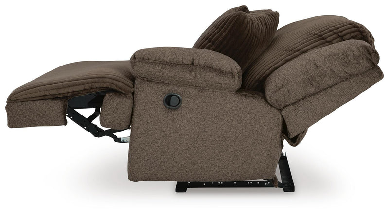 Open view of Ashley Furniture Top Tier Sofa Chaise Sectional showing plush cushions and modern sectional design.