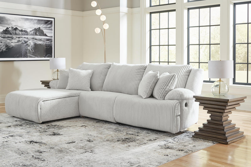 Ashley Furniture Top Tier sectional sofa chaise in a closed position, featuring plush upholstery and modern design.