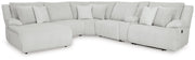Ashley Furniture Top Tier reclining sectional with chaise, featuring plush cushions and a modern design in a spacious living room setting.