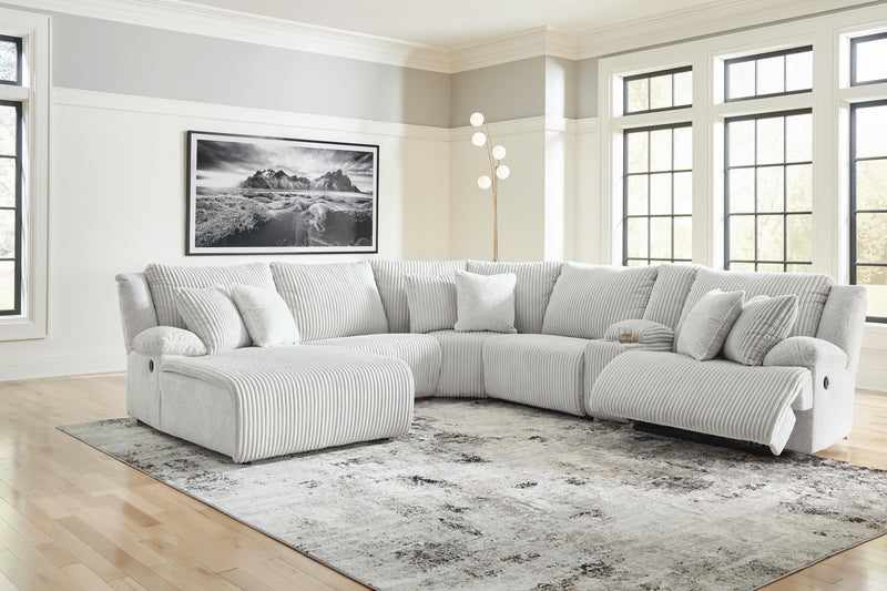 Ashley Furniture Top Tier reclining sectional with chaise, featuring plush cushions and modern design for comfortable seating.