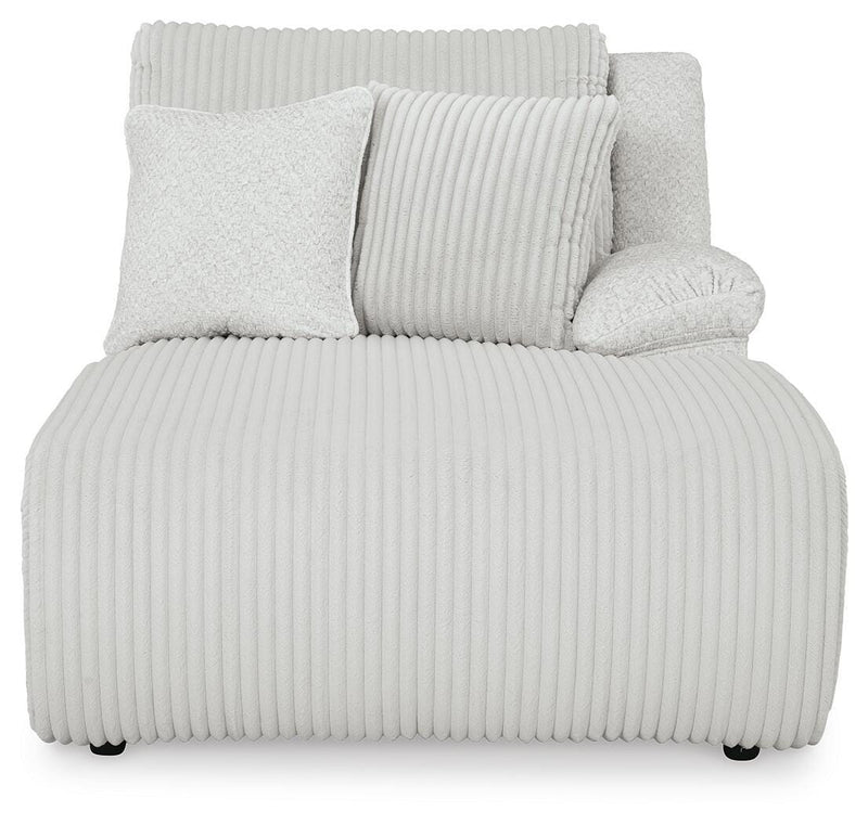 Ashley Furniture Top Tier Sectional Chofa with plush cushions and modern design, shown from a front head-on view.
