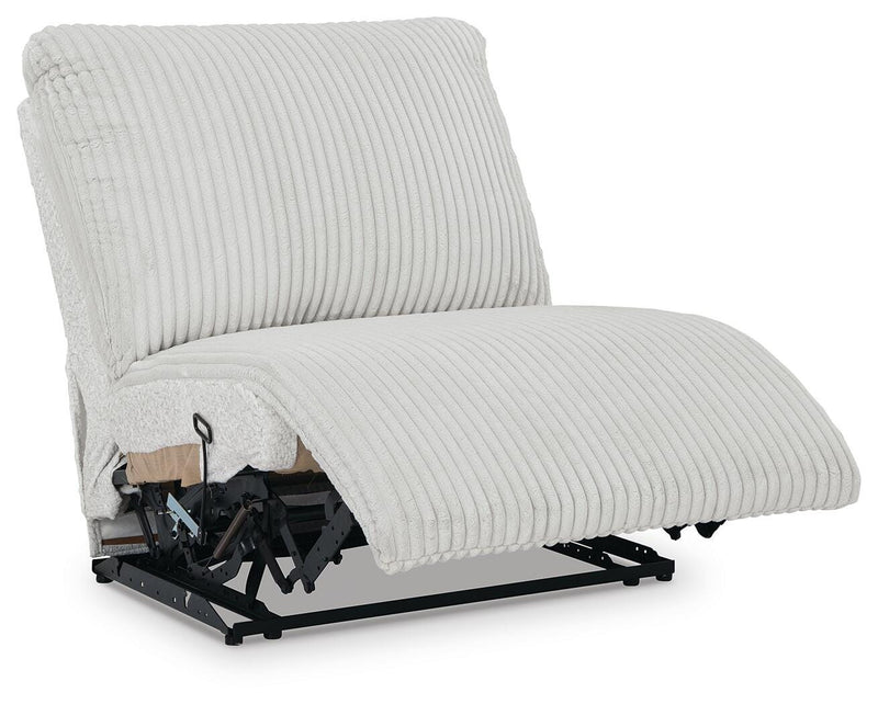 Ashley Furniture Top Tier Sectional Chofa shown from an angled open view, featuring plush cushions and modern design.