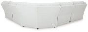Ashley Furniture Top Tier reclining sectional sofa with plush cushions and reclining features, shown from the back view.