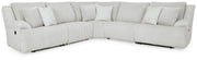 Ashley Furniture Top Tier reclining sectional sofa with plush cushions and reclining features in a modern living room setting.