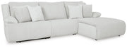 Ashley Furniture Top Tier sectional sofa chofa with chaise, showing plush cushions and modern design from a side angle.