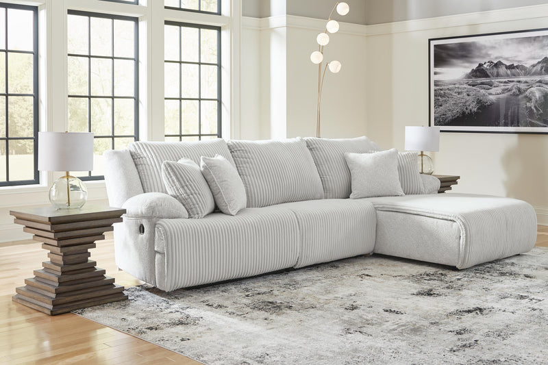 Ashley Furniture Top Tier sectional sofa chofa with chaise, featuring plush cushions and modern design for comfortable seating.