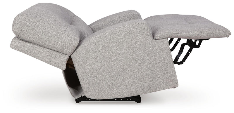 Ashley Furniture Acklen Place oversized power recliner with side open design, plush upholstery, and built-in reclining mechanism.