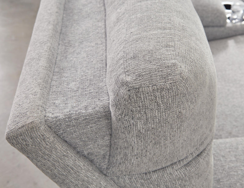 Ashley Furniture Acklen Place oversized power recliner with plush upholstery and adjustable headrest, shown in a cozy living room setting.