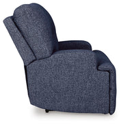 Ashley Furniture Acklen Place oversized power recliner with plush upholstery and side controls, shown from the side view.