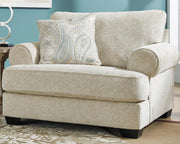 Ashley Furniture Monaghan oversized chair with plush fabric and wide seating, perfect for a modern living room.