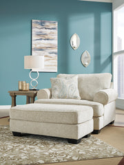 Ashley Furniture Monaghan oversized living room chair and ottoman set with plush upholstery and modern design.